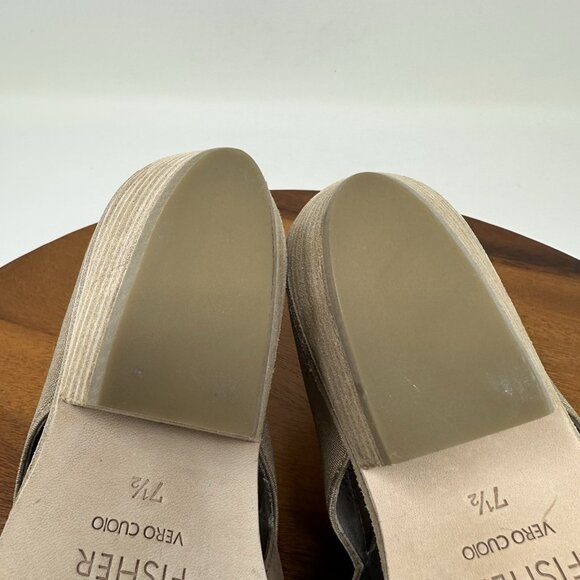 Eileen Fisher Perry Tumbled Nubuck Bootie Size 7.5 Tan Ankle Preppy - Picture 14 of 15